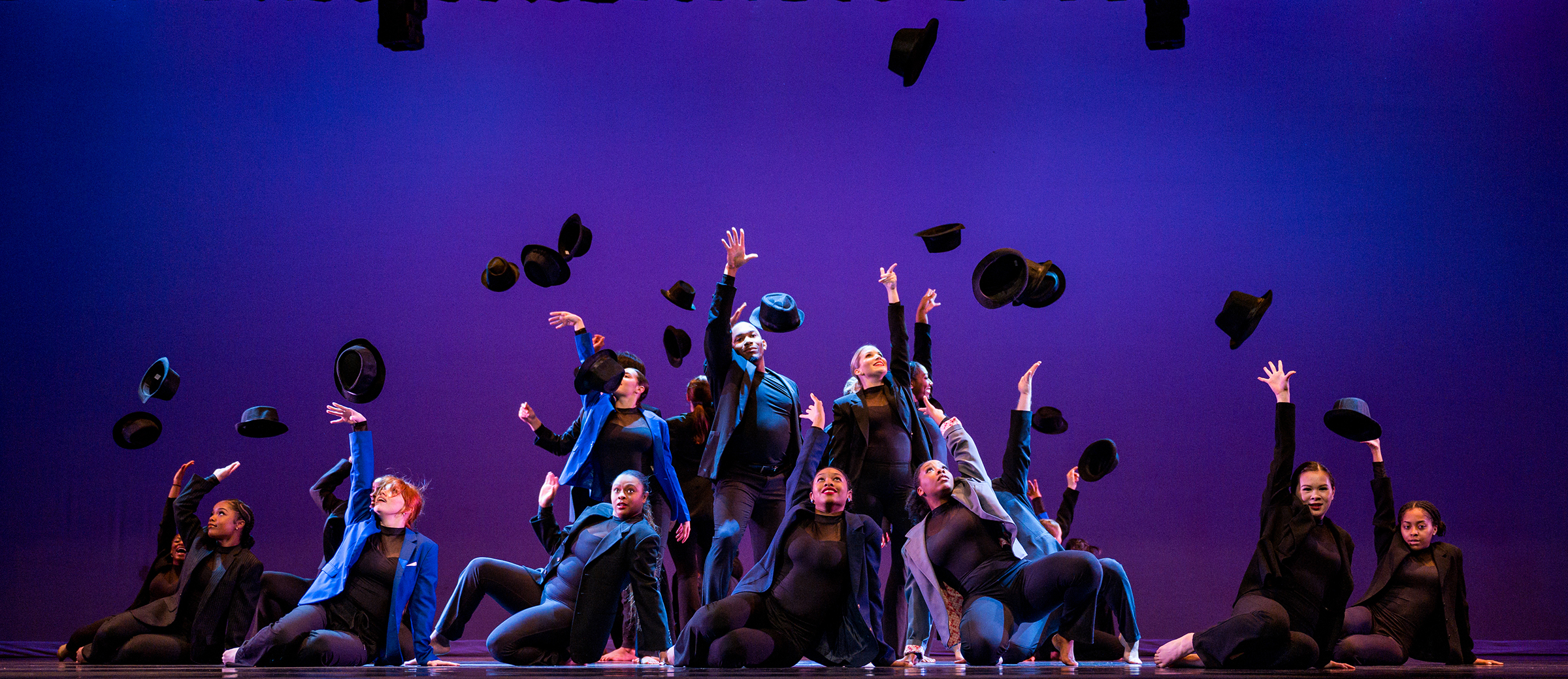 UL Lafayette students performing on stage