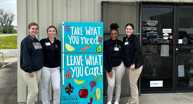 UL Lafayette nursing students serve up nutrition with community fridge