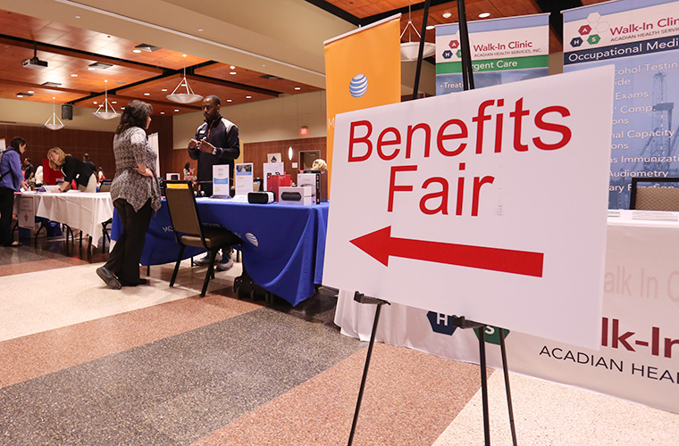 UL Lafayette Employee Benefits Fair in the Student Union Ballroom