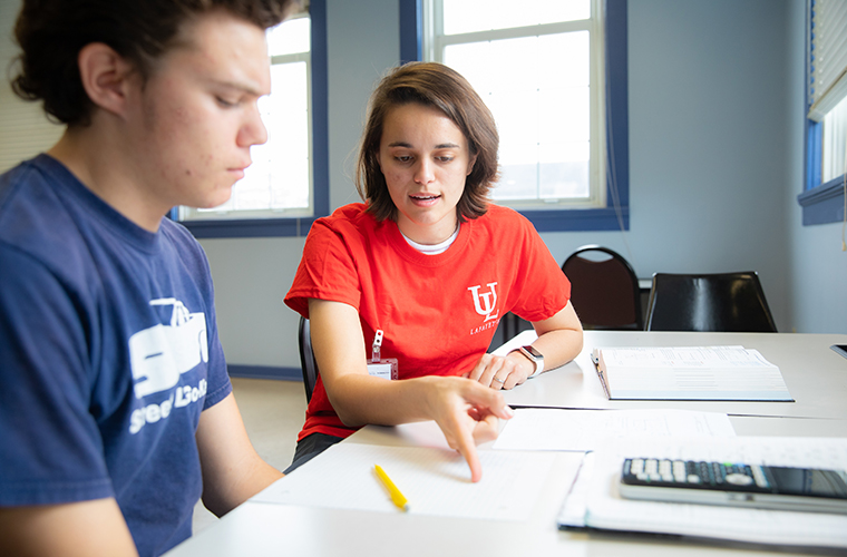 Students in the Learning Center