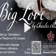 Big Love by Charles Mee's UL poster. Dates: October 23-November 2